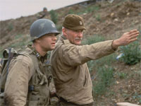 Dale Dye and Tom Hanks in Saving Private Ryan